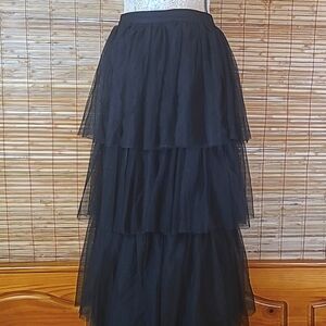 Boston Proper Dramatic Tiered Maxi Skirt